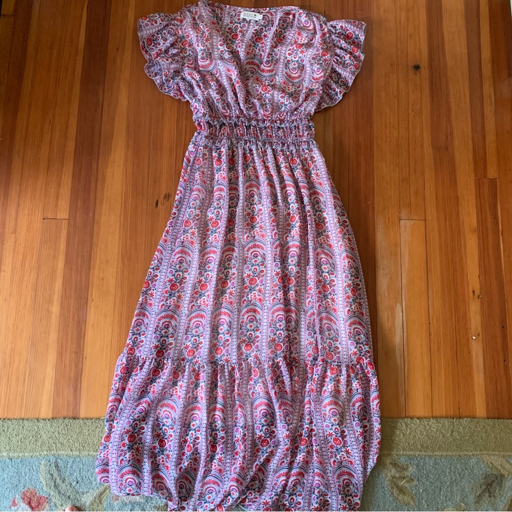 Molly Bracken Multicolor Patterned Midi Dress